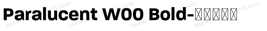 Paralucent W00 Bold字体转换